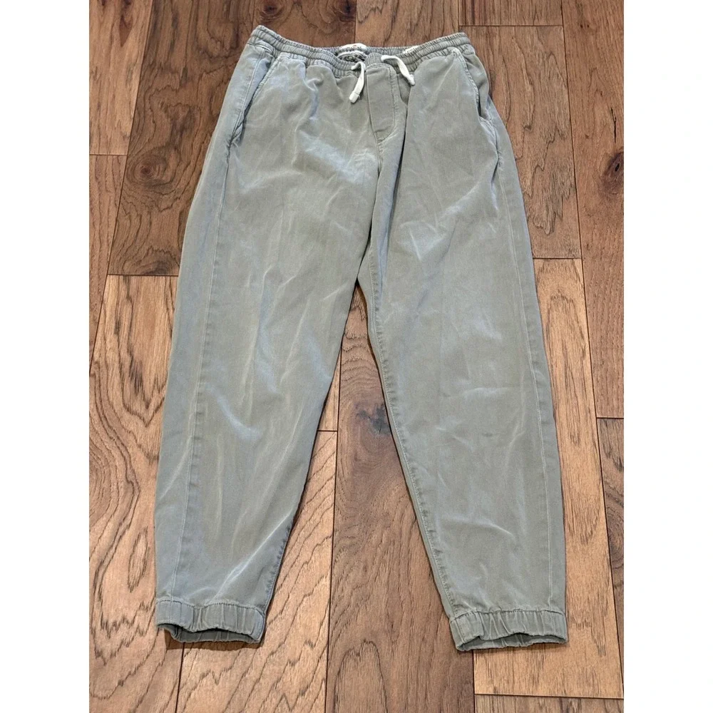 Marine Layer Womens Athletic Fit Jogger Pants Sage Green Stretch Lyocell‎ Medium